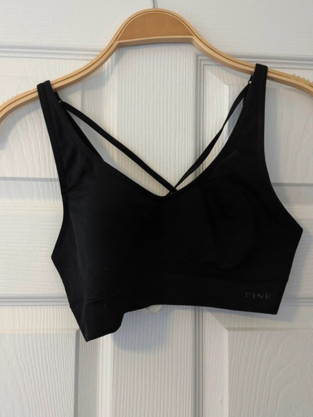 PINK Black Sports Bra Size Small NWT